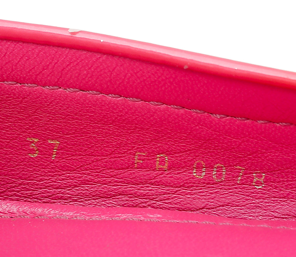 Louis Vuitton Pink Vernis Oxford Loafer 37