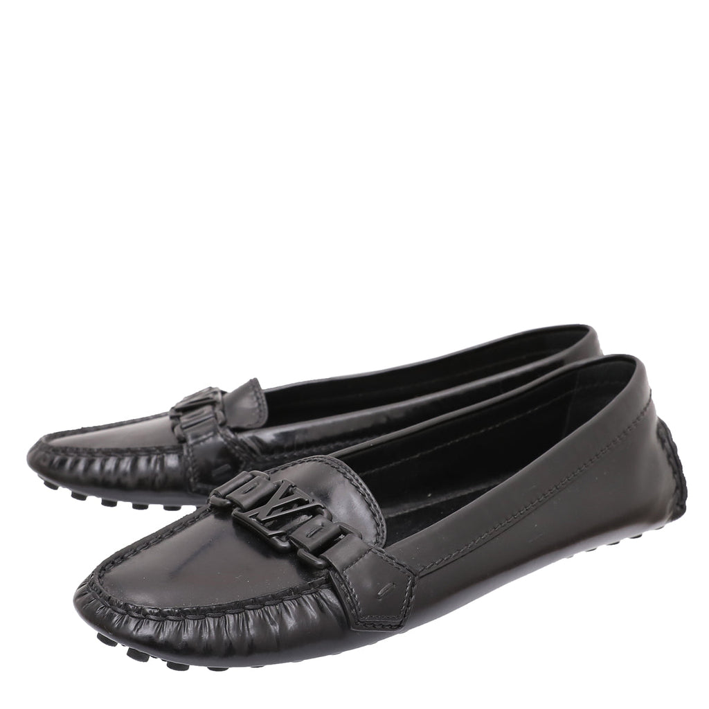 Louis Vuitton Black Vernis Oxford Loafers 39.5