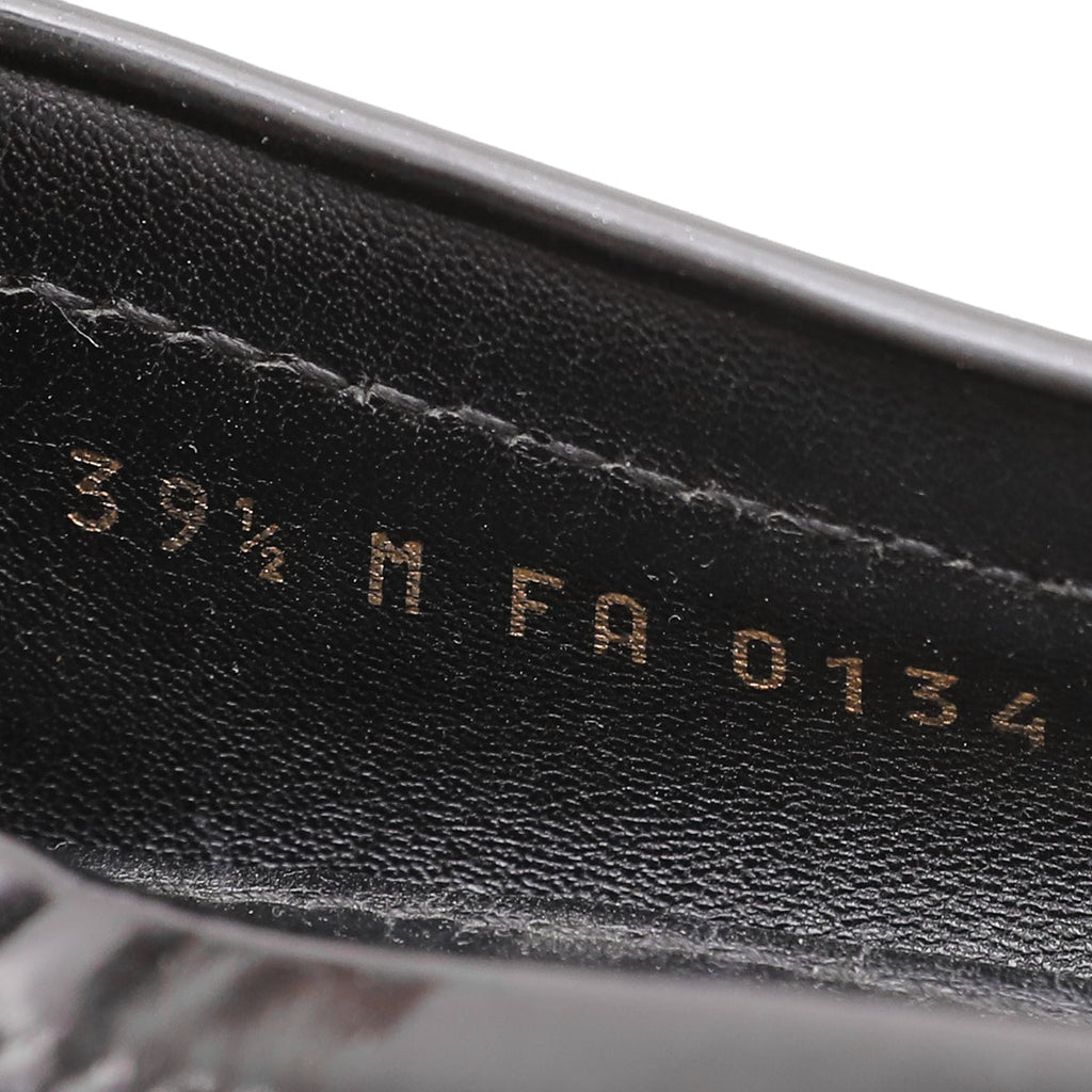 Louis Vuitton Black Vernis Oxford Loafers 39.5