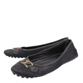 Louis Vuitton Black Woven Suede Oxford Loafers 40