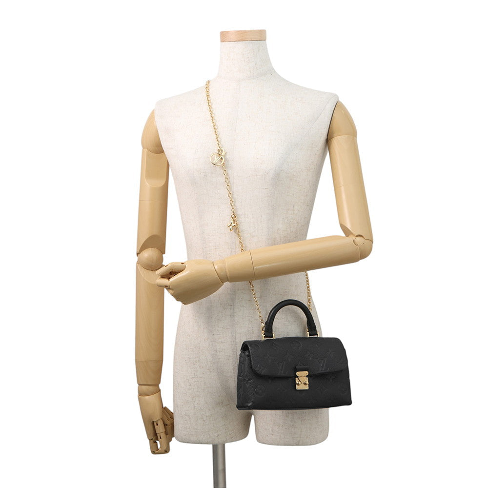 LOUIS VUITTON Nano-Madeleine NoirM12144 Monogram Empreinte Leather