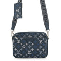 LOUIS VUITTON Trio Messenger Navy BlueM28618 Monogram Shadow
