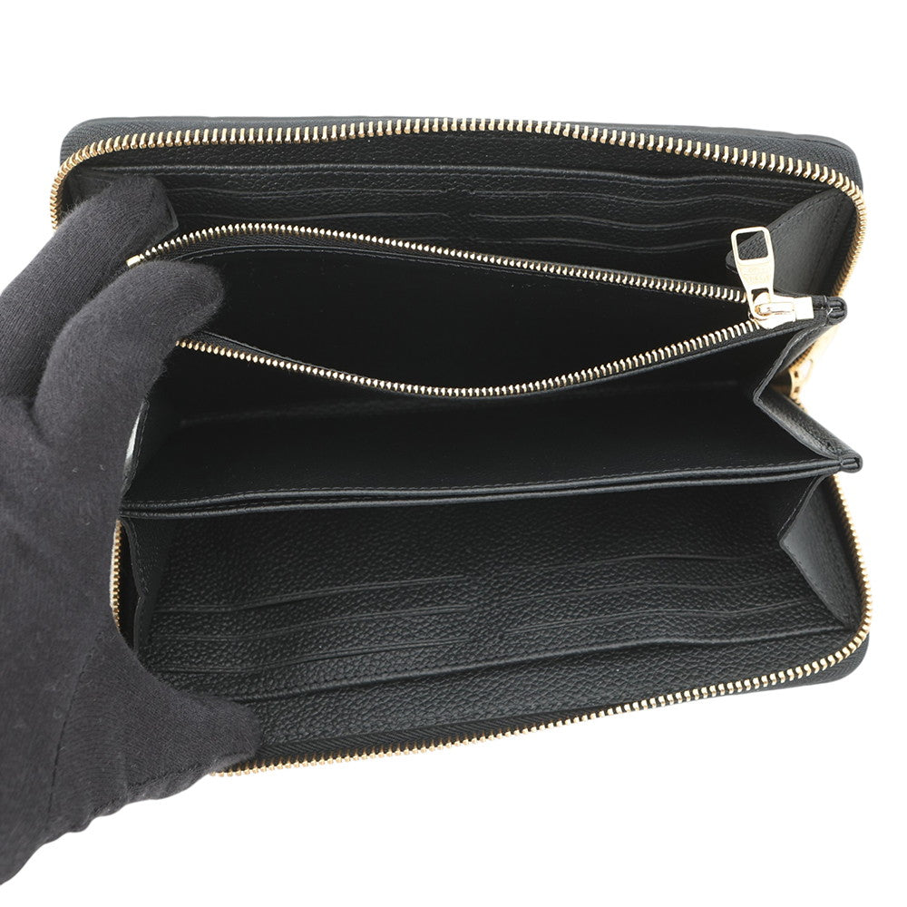 LOUIS VUITTON Zippy Wallet Noirm28791 Monogram Empreinte Leather