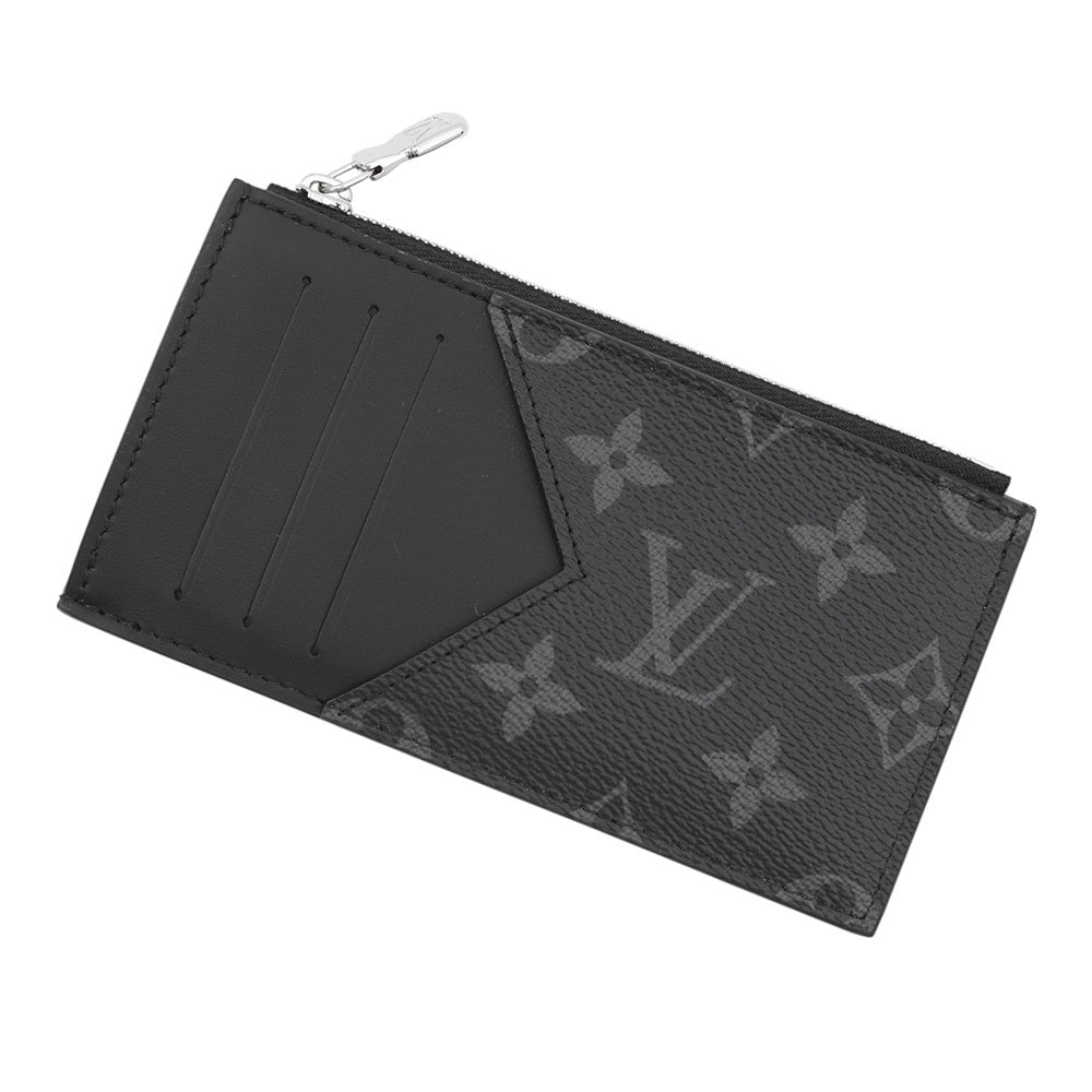 LOUIS VUITTON Coin card holder BlackM29656 Leather/Monogram Eclipse