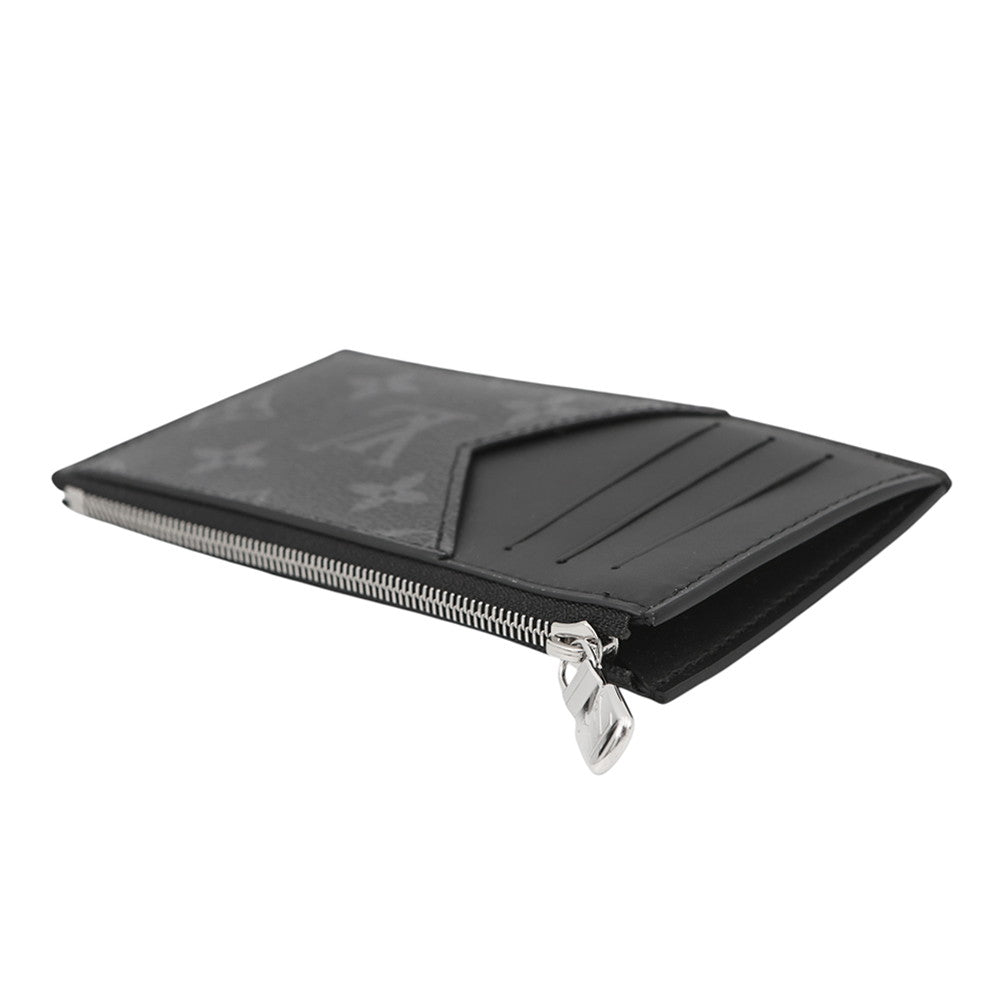 LOUIS VUITTON Coin card holder BlackM29656 Leather/Monogram Eclipse