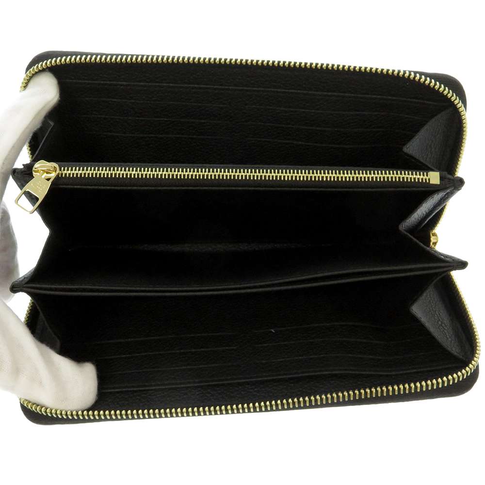 LOUIS VUITTON Zippy Wallet NoirM61864 Monogram Empreinte Leather