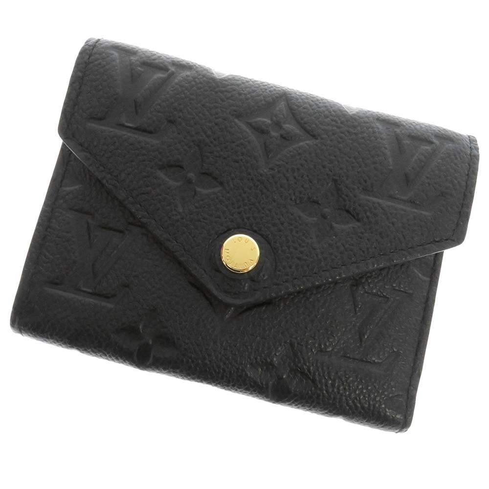 LOUIS VUITTON Portefeuille Victorine NoirM64060 Monogram Empreinte Leather