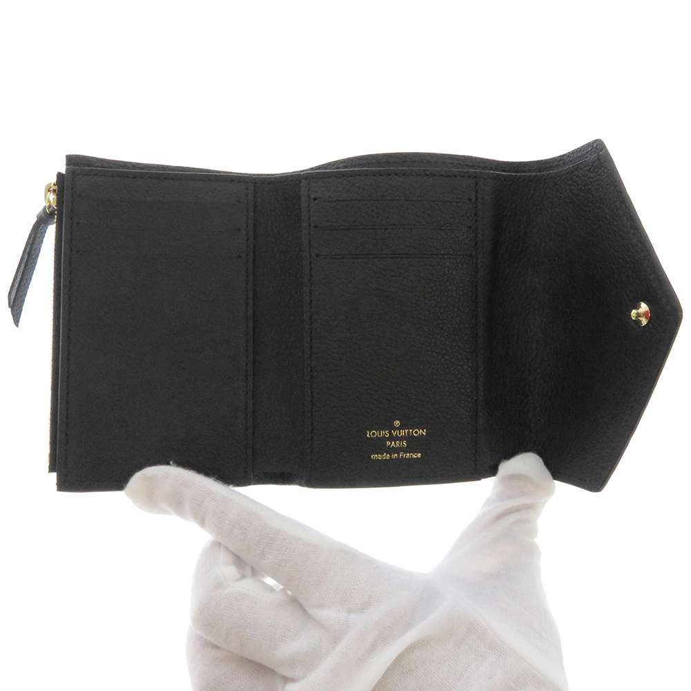 LOUIS VUITTON Portefeuille Victorine NoirM64060 Monogram Empreinte Leather