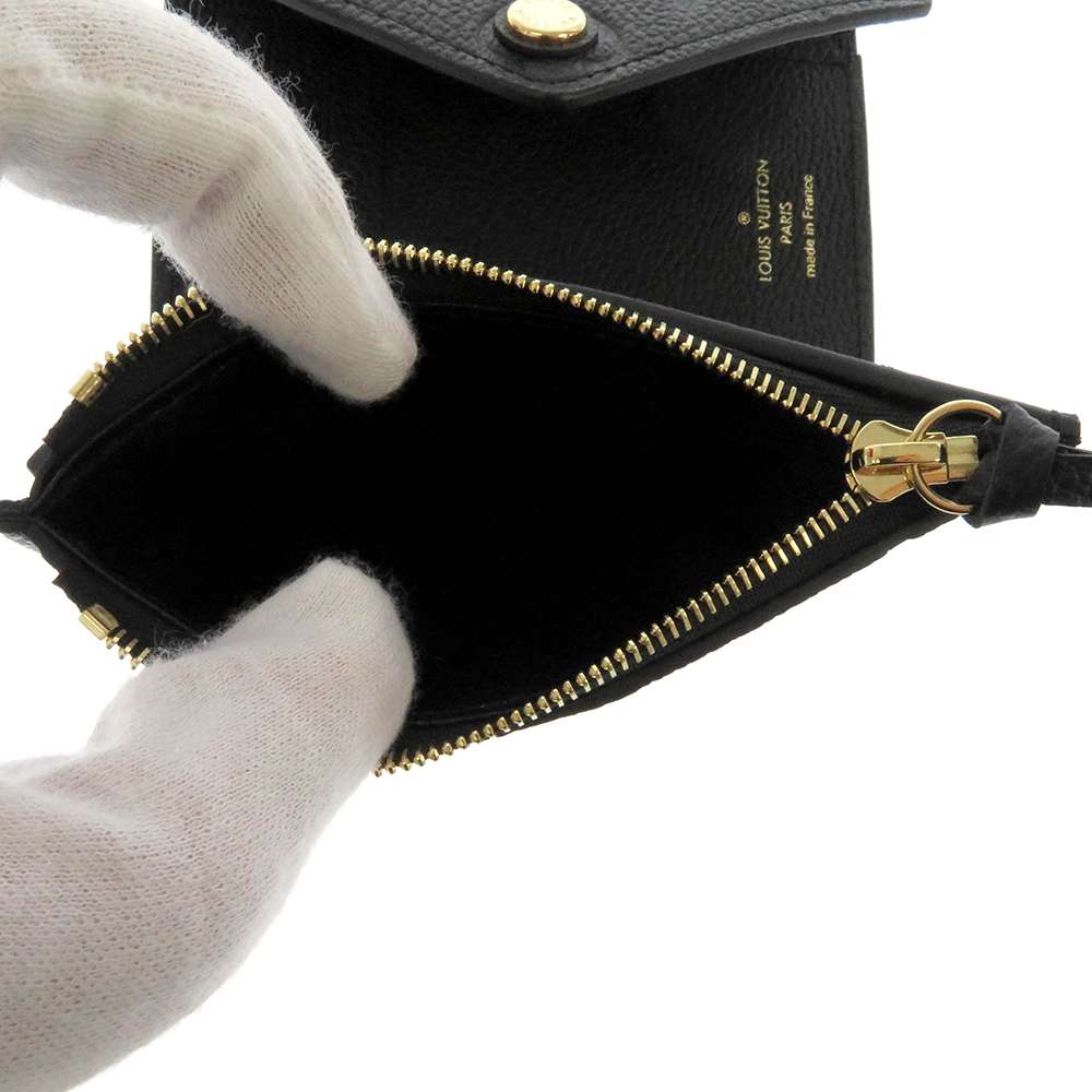 LOUIS VUITTON Portefeuille Victorine NoirM64060 Monogram Empreinte Leather
