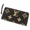 LOUIS VUITTON Zippy wallet Noir/BeigeM80481 Bicolor Monogram Empreinte Leather
