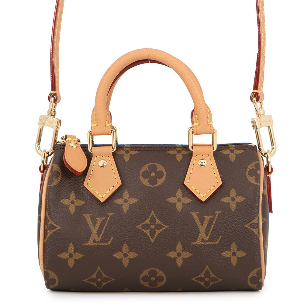 LOUIS VUITTON Nano Speedy BrownM81085 Monogram Size Nano