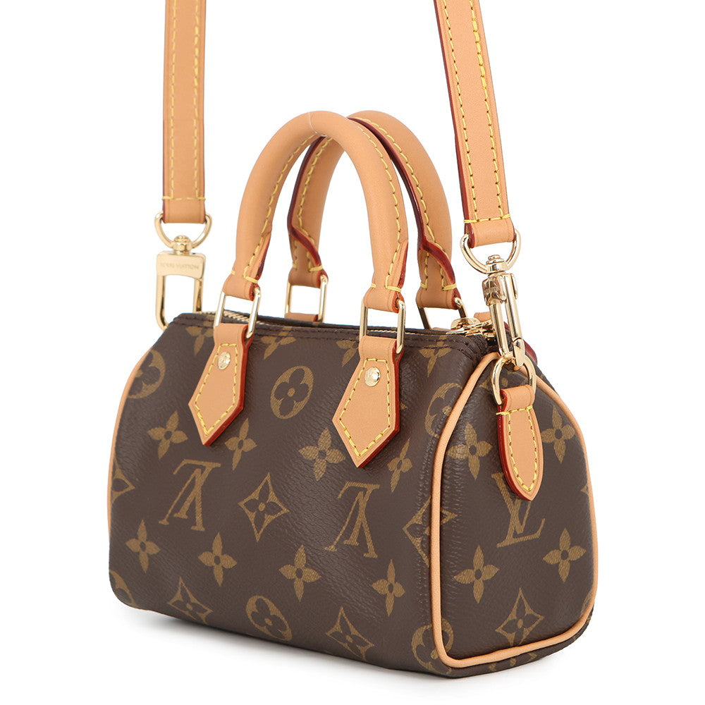 LOUIS VUITTON Nano Speedy BrownM81085 Monogram Size Nano
