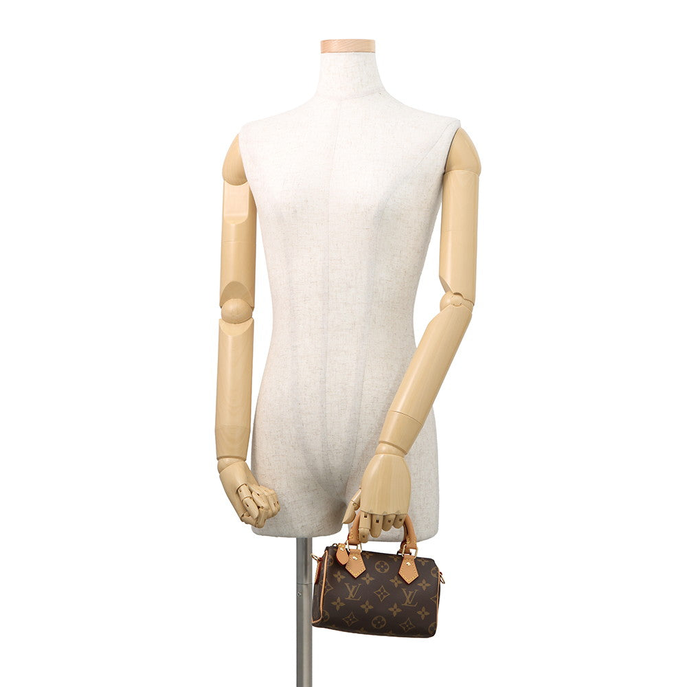 LOUIS VUITTON Nano Speedy BrownM81085 Monogram Size Nano
