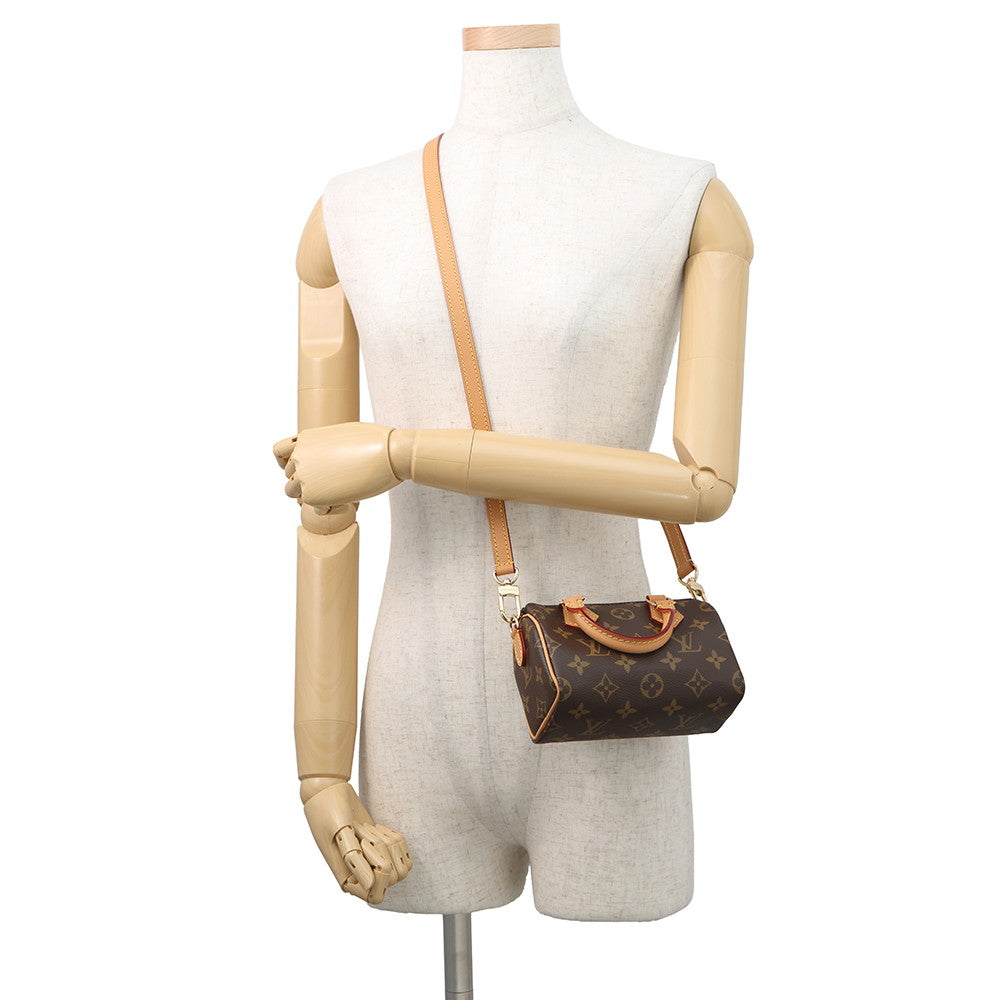 LOUIS VUITTON Nano Speedy BrownM81085 Monogram Size Nano