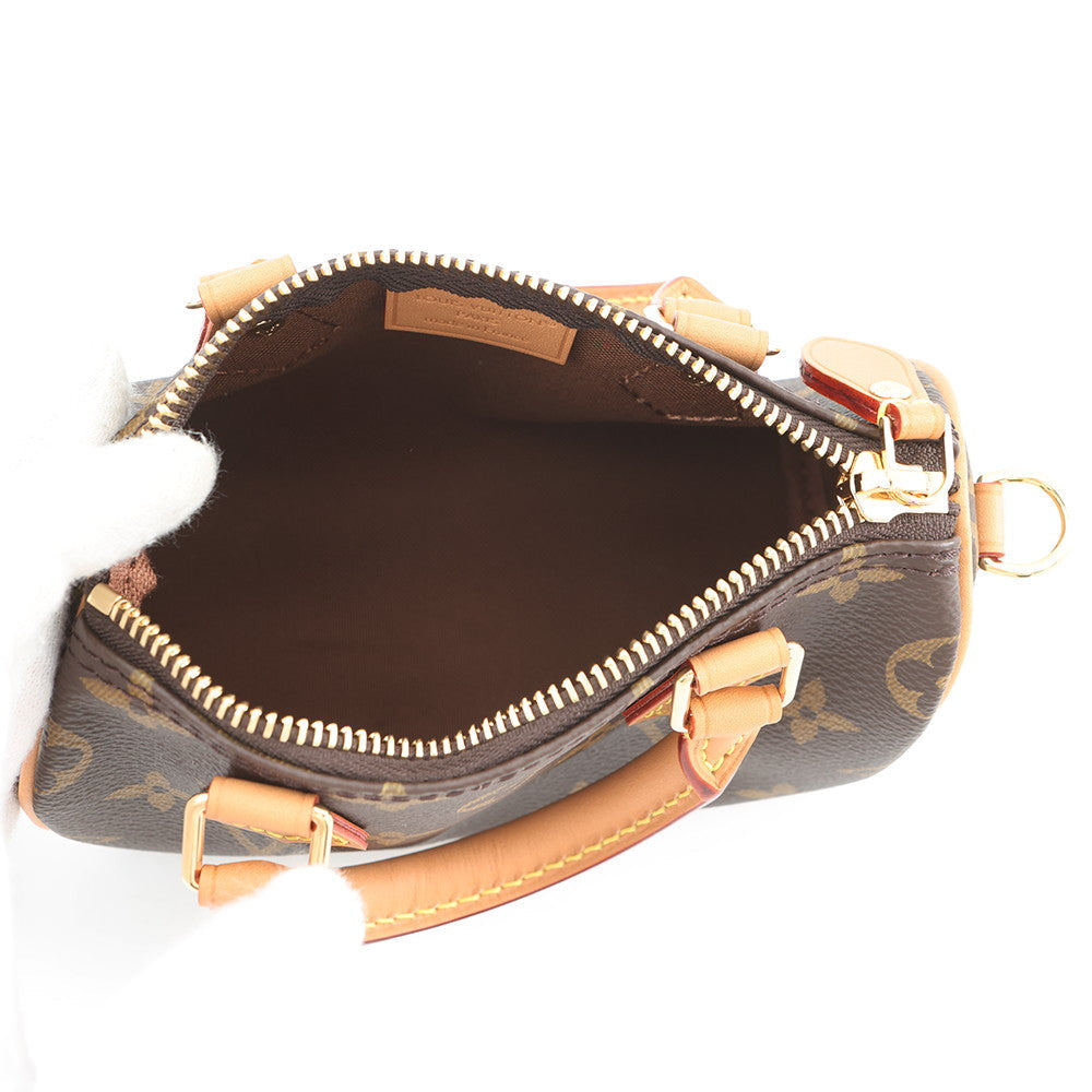 LOUIS VUITTON Nano Speedy BrownM81085 Monogram Size Nano