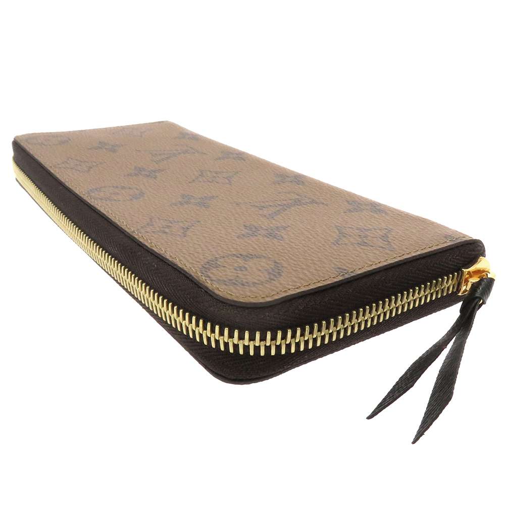 LOUIS VUITTON Portefeuille Clemence NoirM82336 Monogram Reverse Canvas