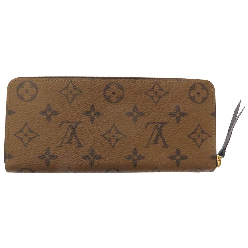 LOUIS VUITTON Portefeuille Clemence NoirM82336 Monogram Reverse Canvas