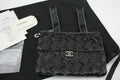 Chanel Coco Mark Metallic Black Sequin Tote Bag