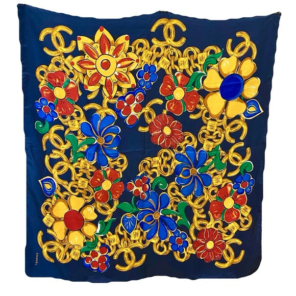 CHANEL silk scarf
