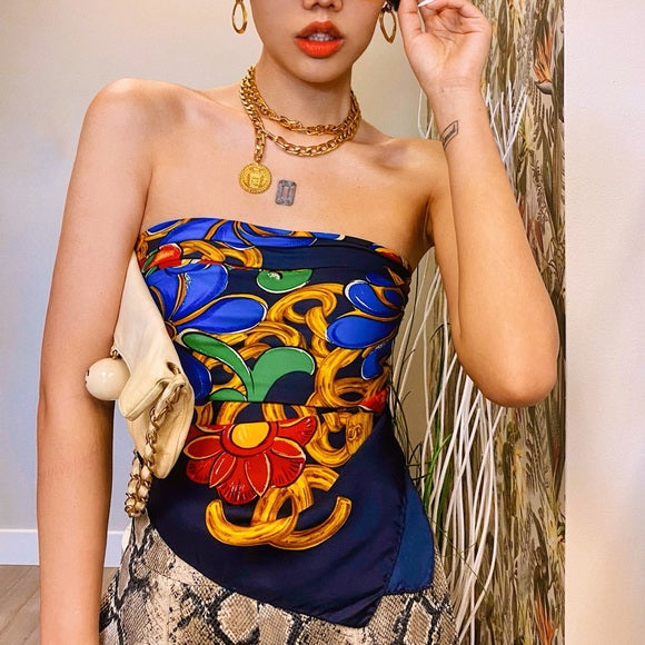 CHANEL silk scarf