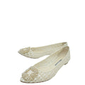 Manolo Blahnik White Hangisi Lace Ballerina Flat 39