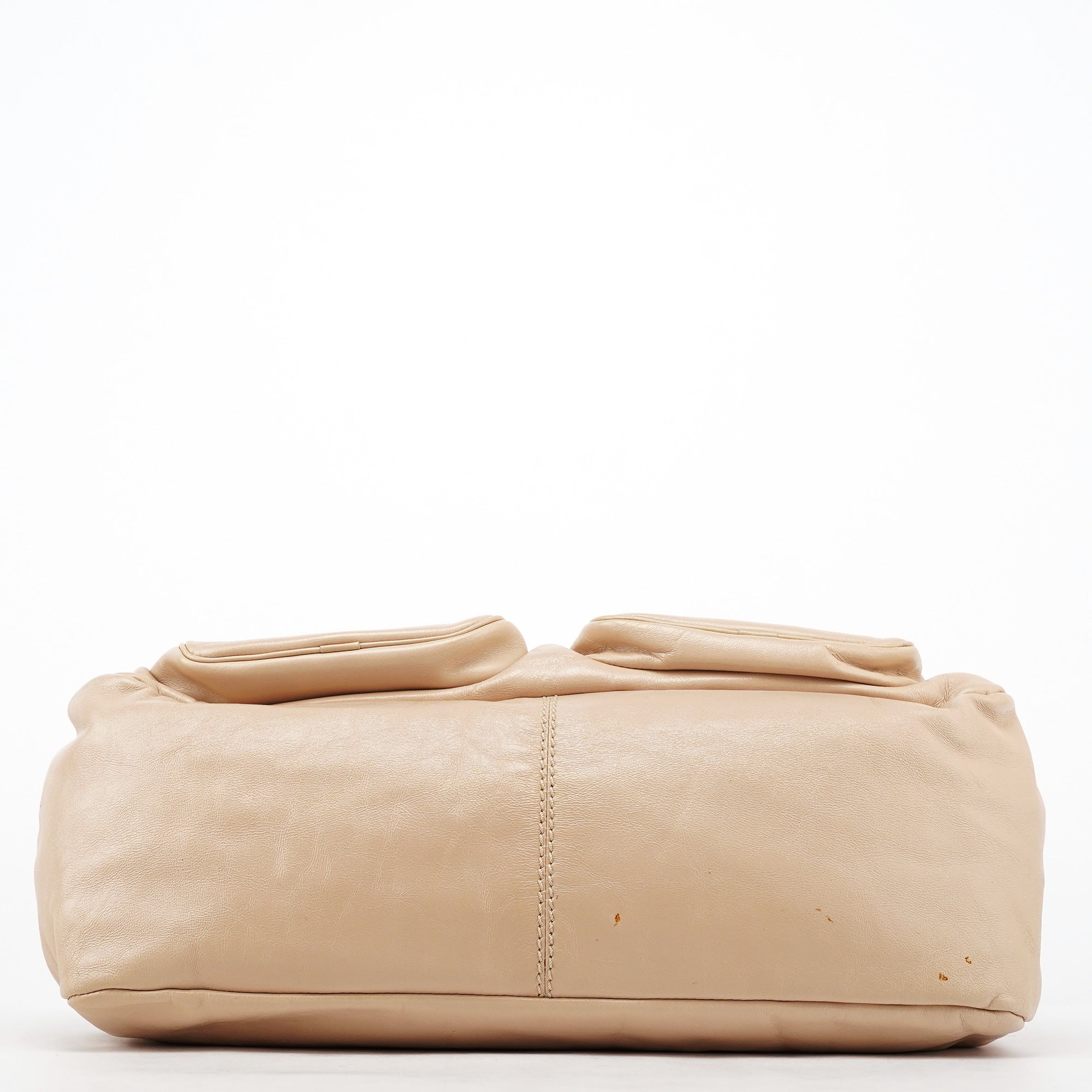 Beige Leather Venetia 2-Way Bag