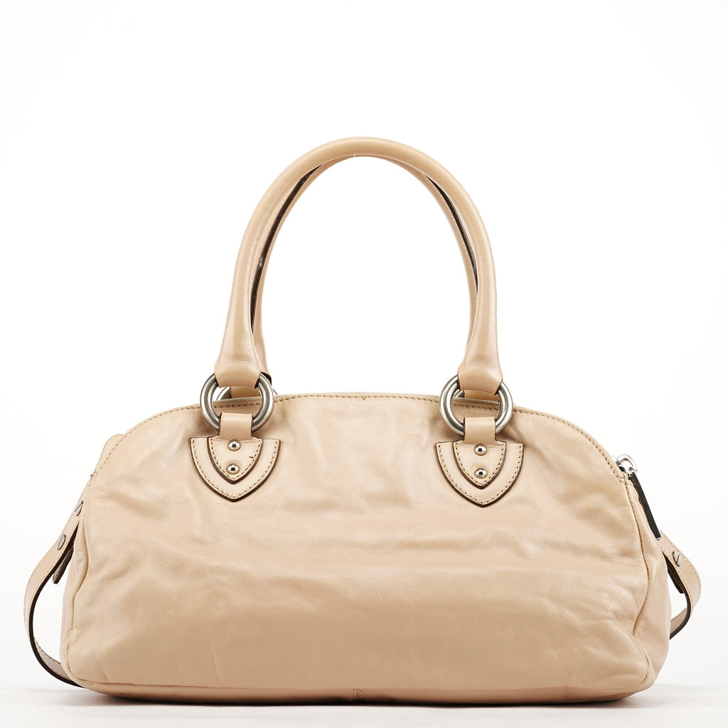 Beige Leather Venetia 2-Way Bag