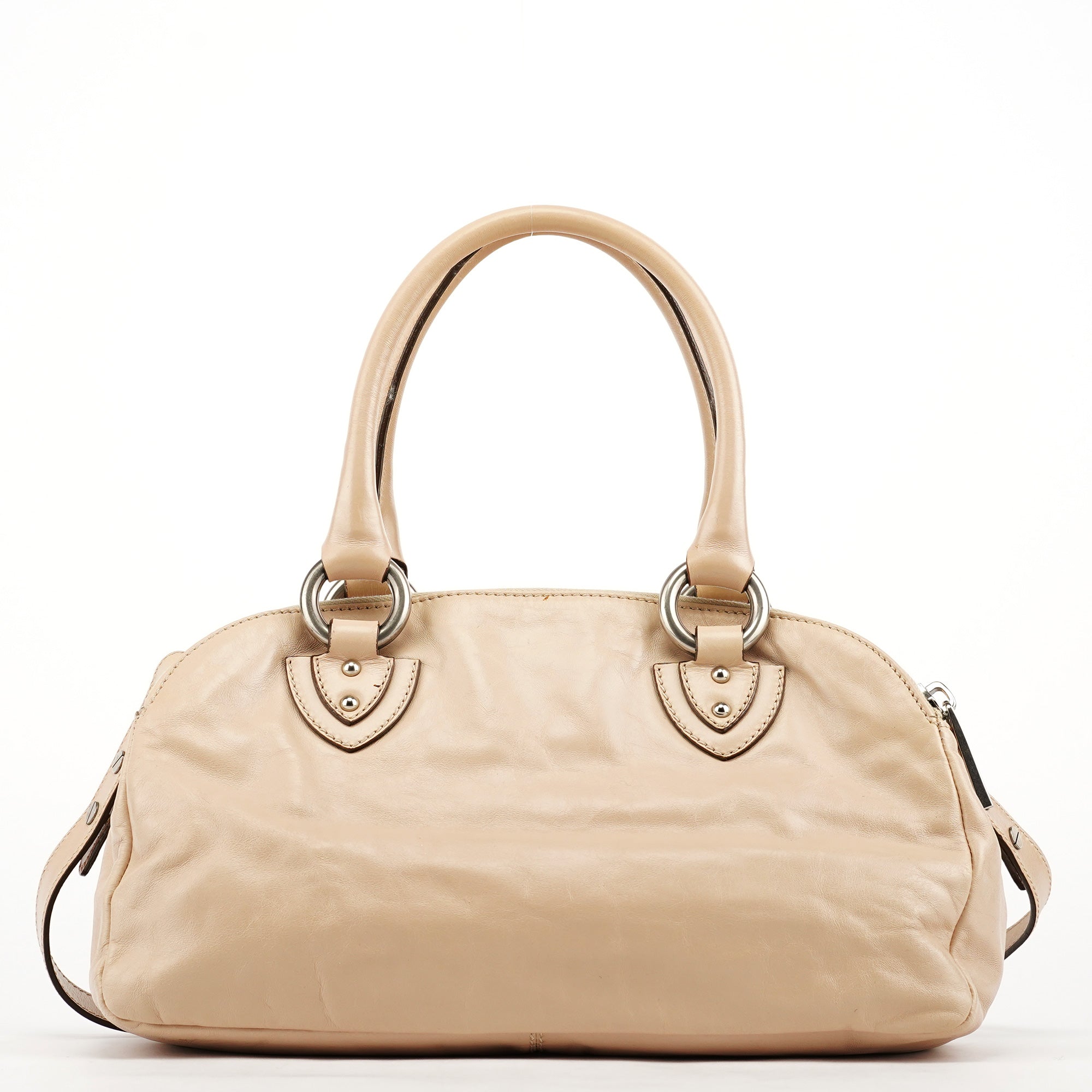 Beige Leather Venetia 2-Way Bag
