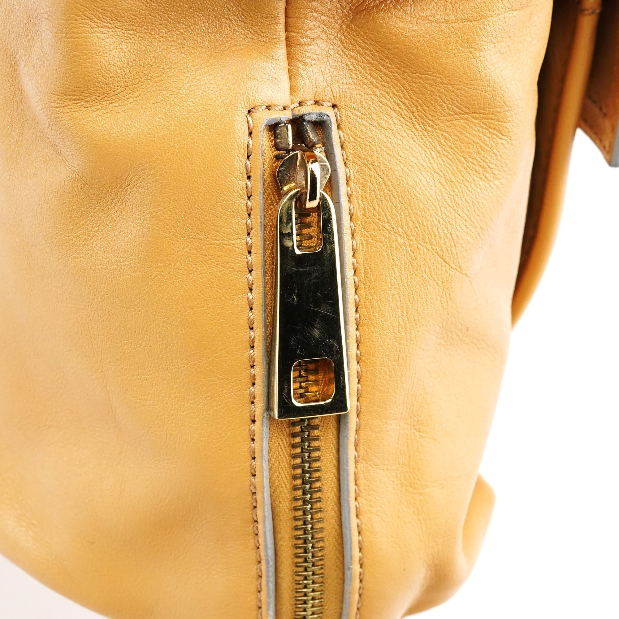Beige Leather Venetia 2-Way Tote Bag