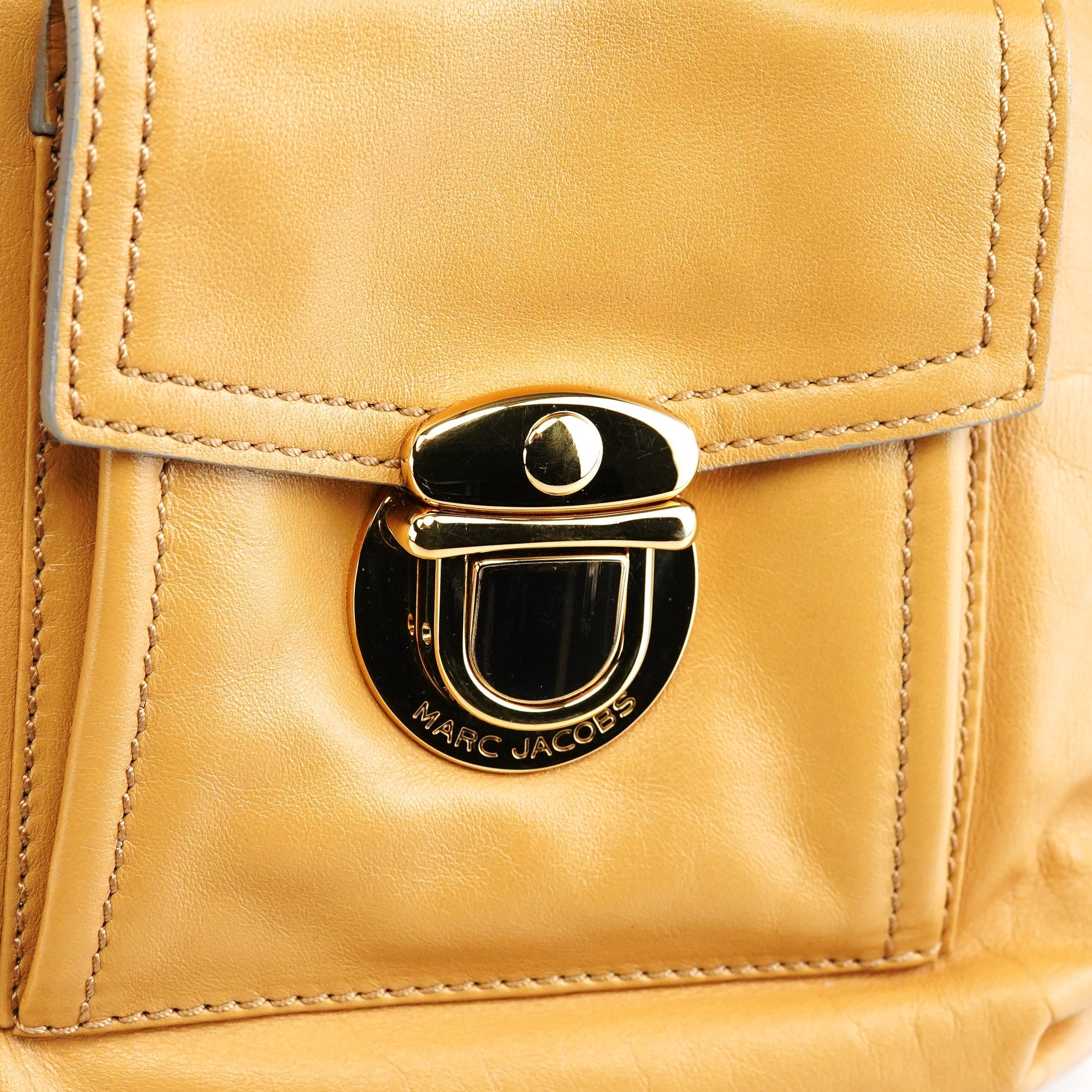 Beige Leather Venetia 2-Way Tote Bag