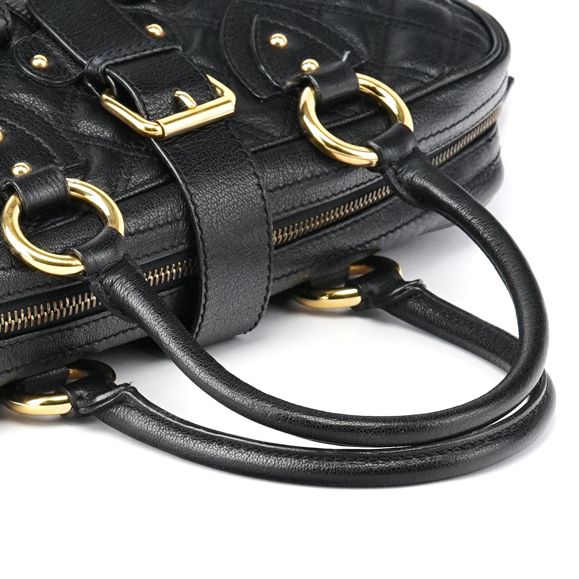 Black Leather Blake 2-Way Bag