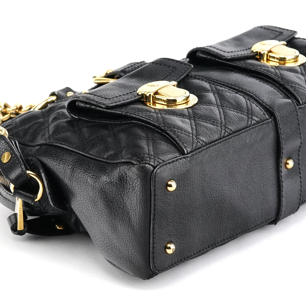 Black Leather Blake 2-Way Bag