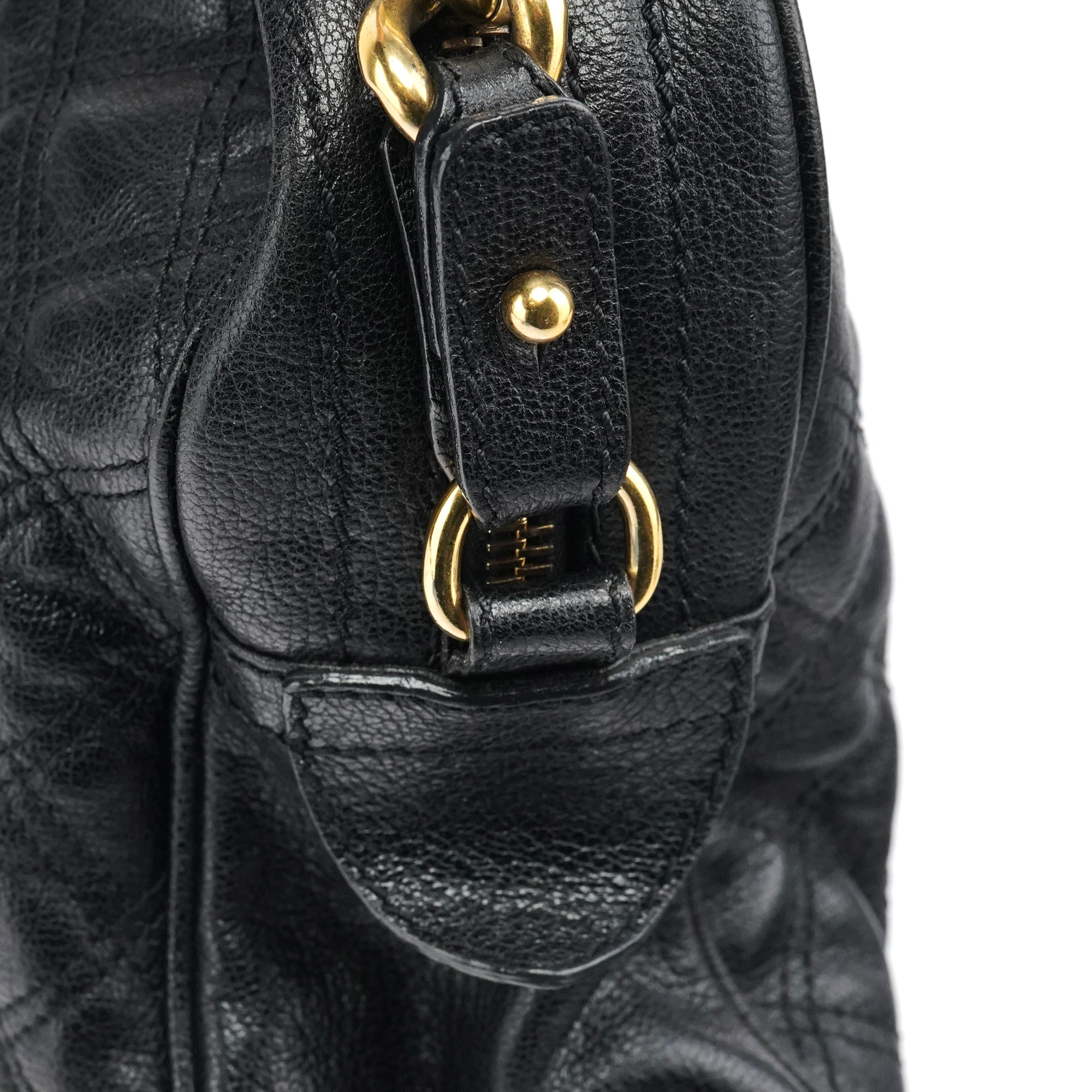 Black Leather Blake 2-Way Bag