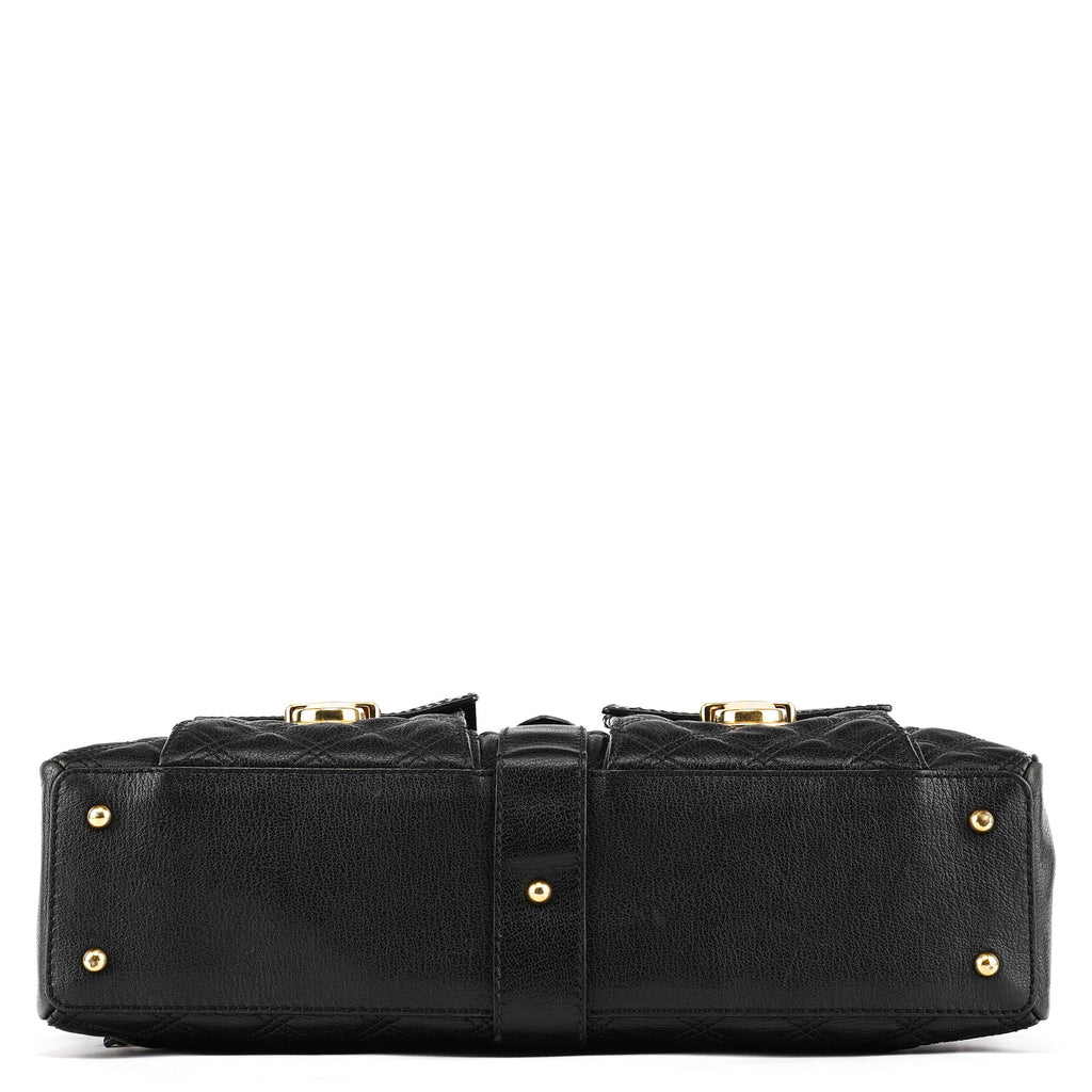 Black Leather Blake 2-Way Bag