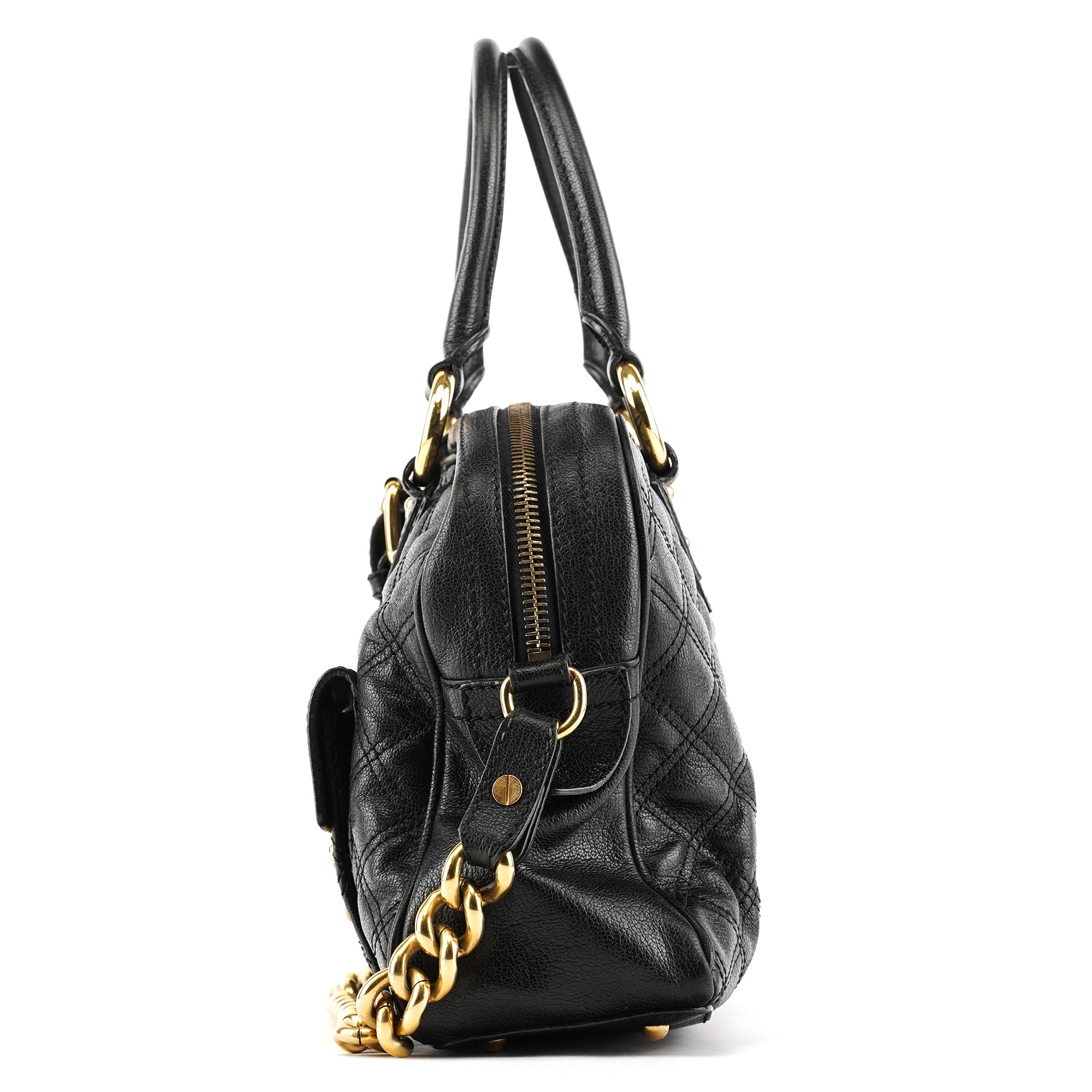 Black Leather Blake 2-Way Bag