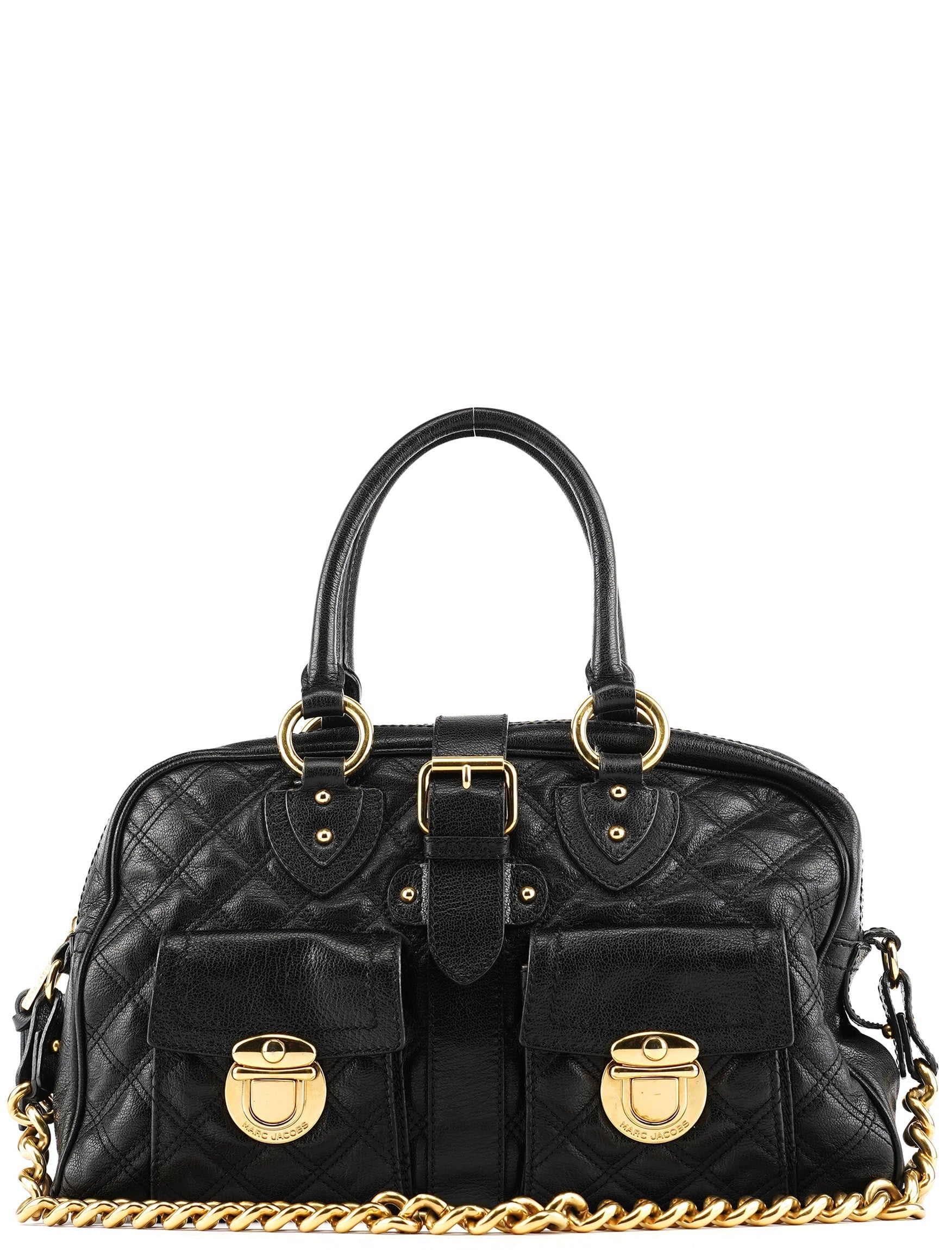 Black Leather Blake 2-Way Bag