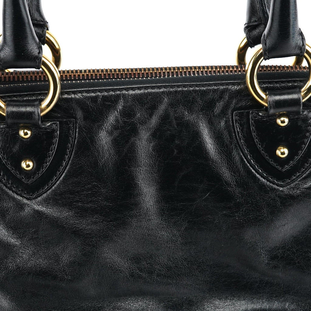 Black Leather Blake Tote Bag