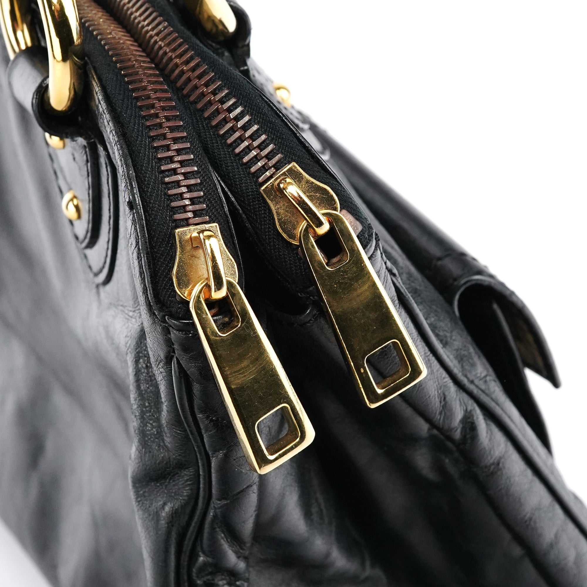 Black Leather Blake Tote Bag