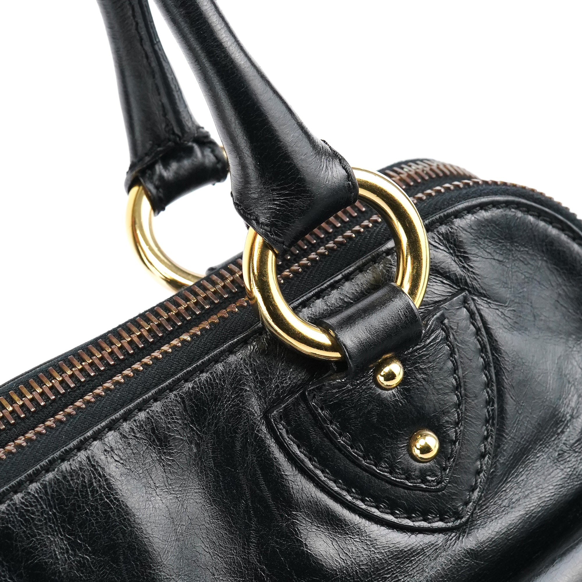 Black Leather Blake Tote Bag