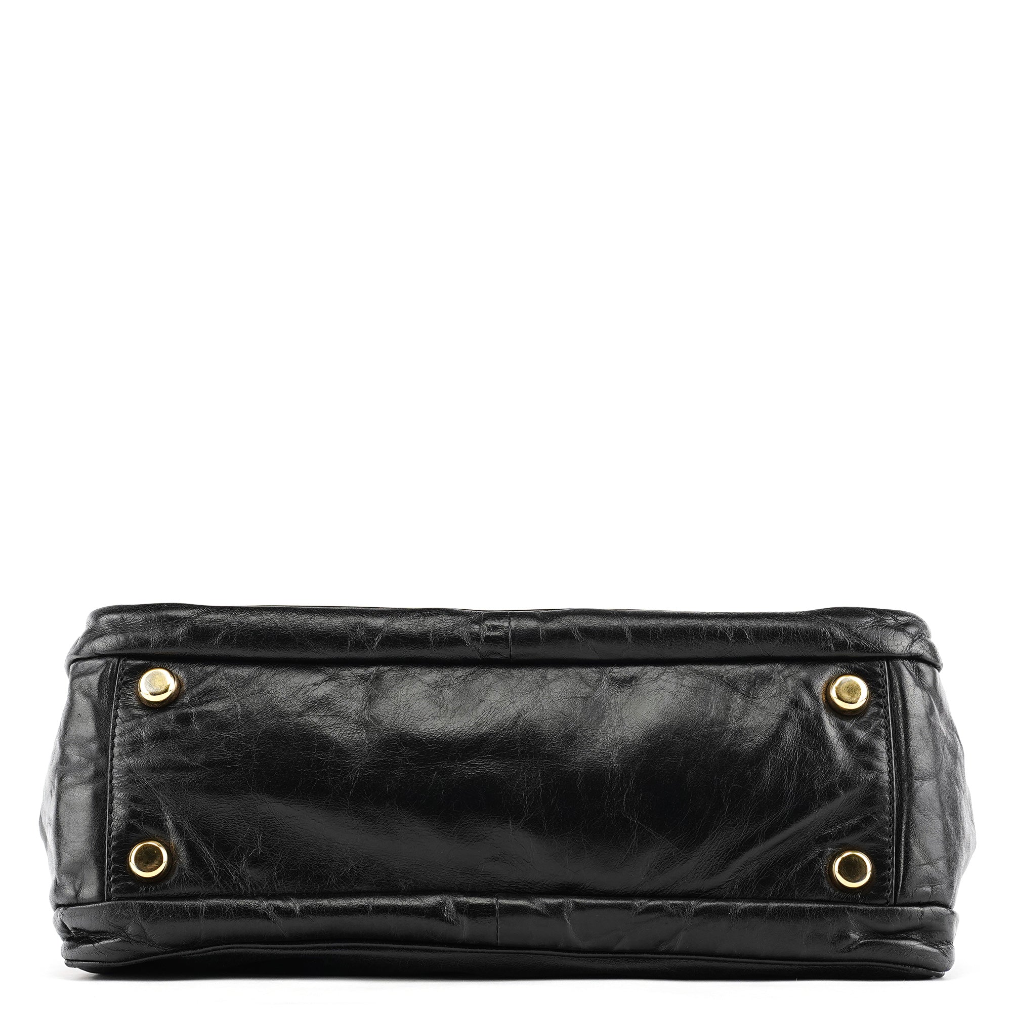 Black Leather Blake Tote Bag
