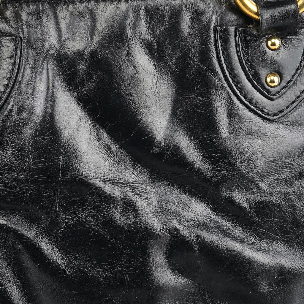 Black Leather Blake Tote Bag