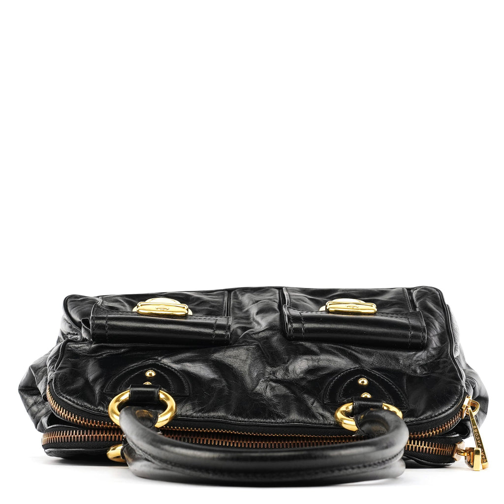 Black Leather Blake Tote Bag