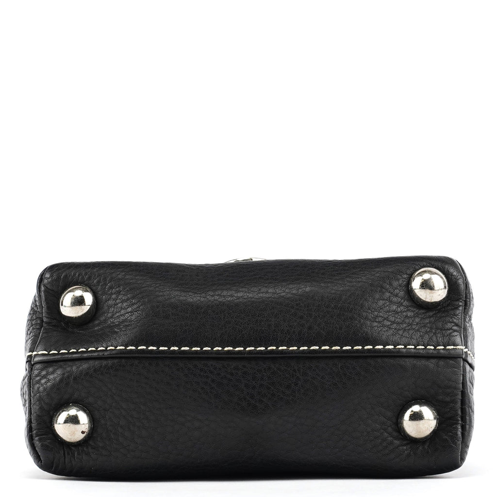 Black Leather Mini Bag