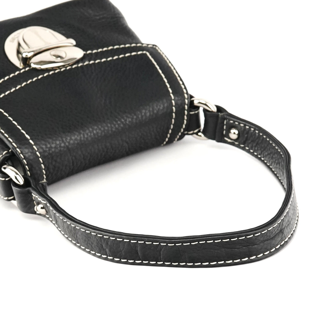 Black Leather Mini Bag