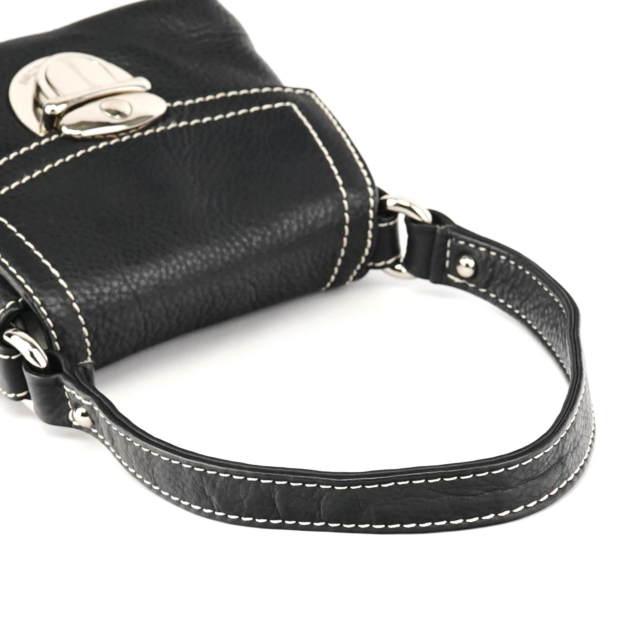 Black Leather Mini Bag