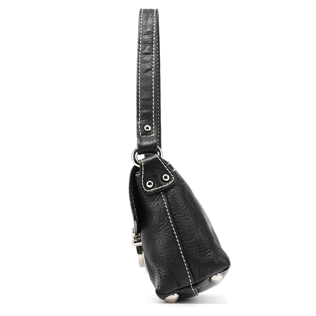 Black Leather Mini Bag