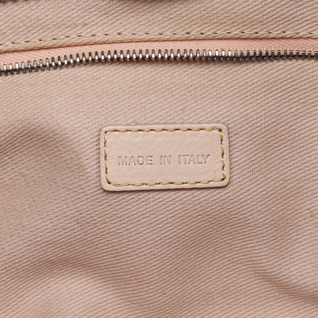 Black Leather Pocket Tote Bag