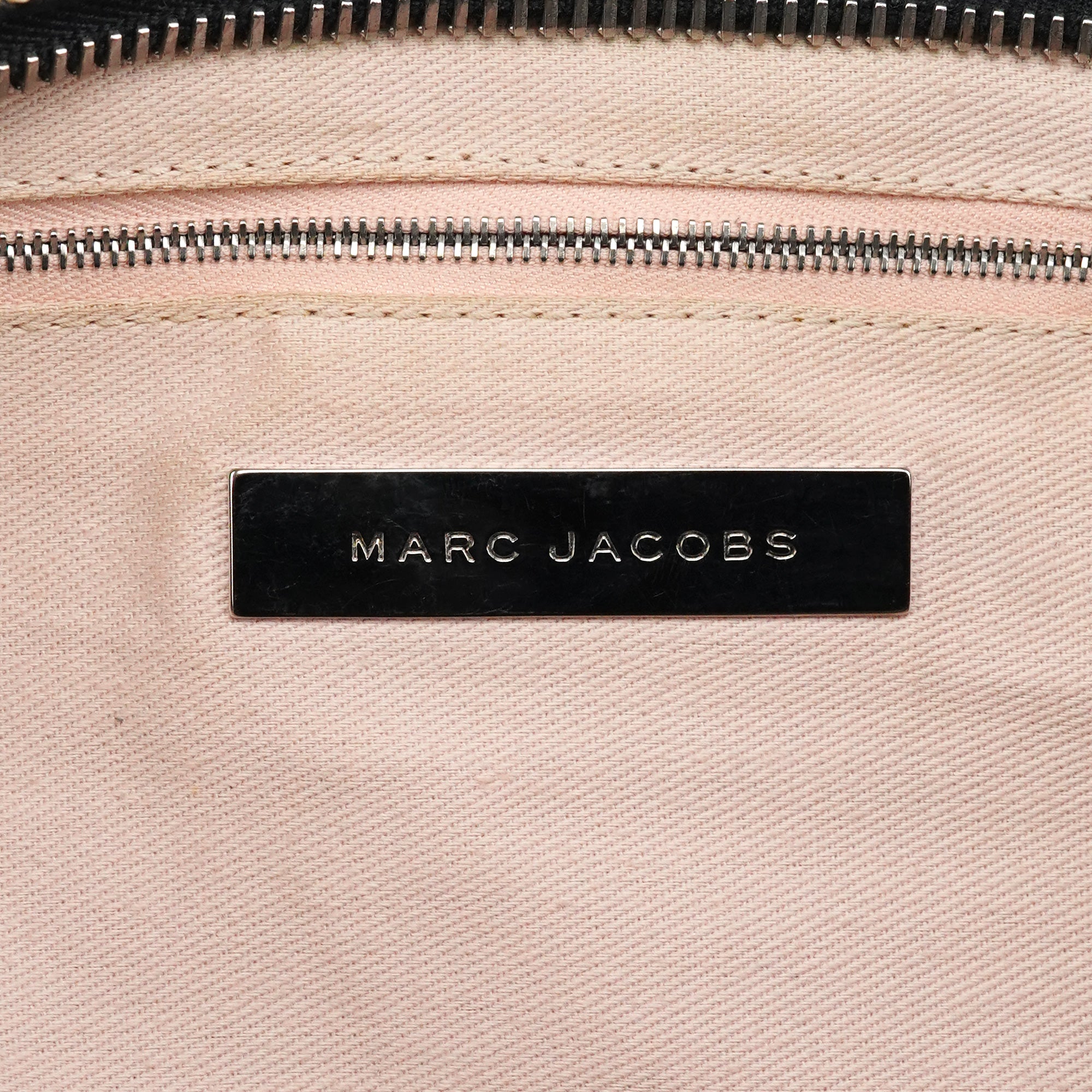 Black Leather Pocket Tote Bag