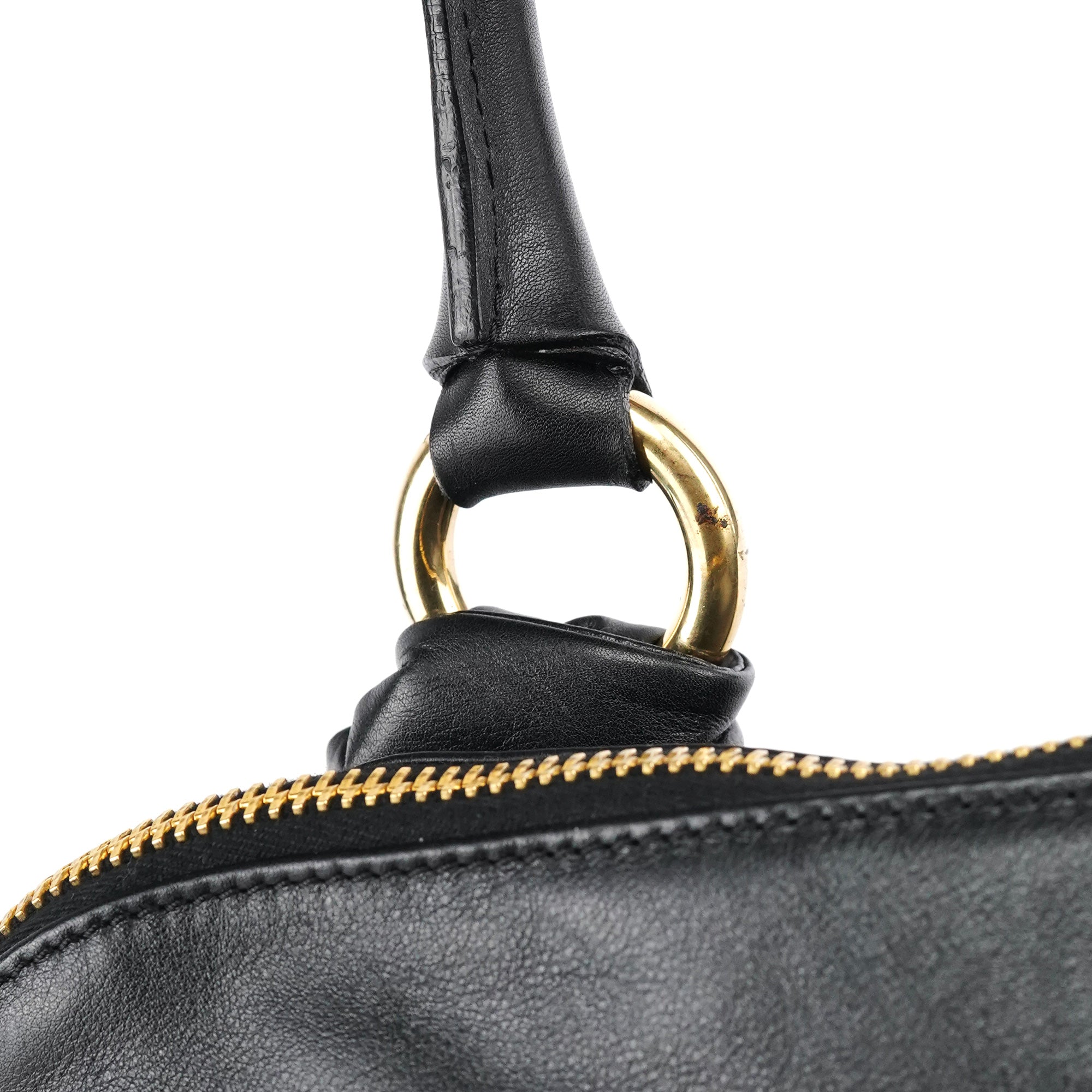 Black Leather Venetia Tote Bag