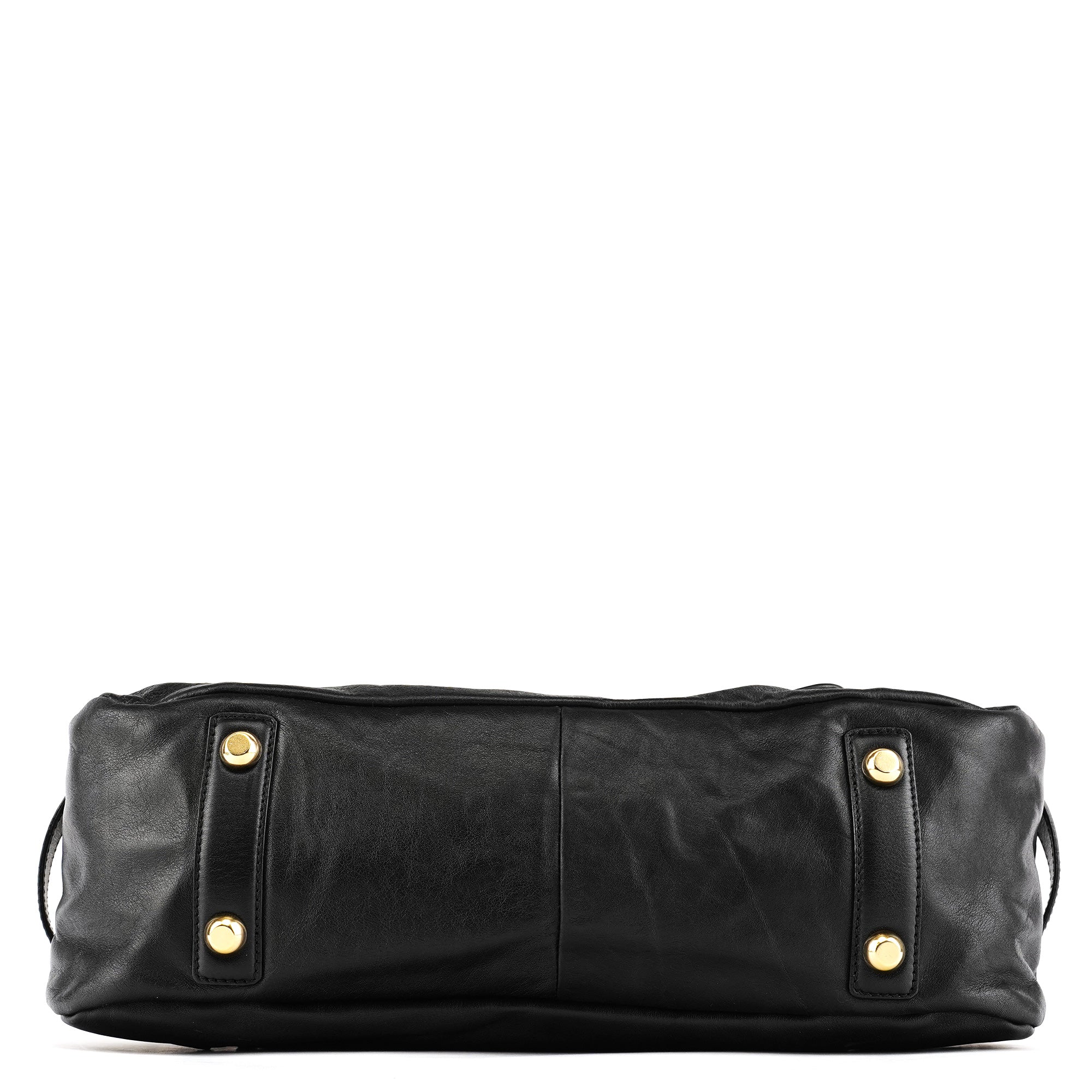 Black Leather Venetia Tote Bag